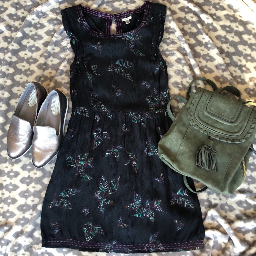 Urban Outfitters Ecoté Embroidered Patterned Dress